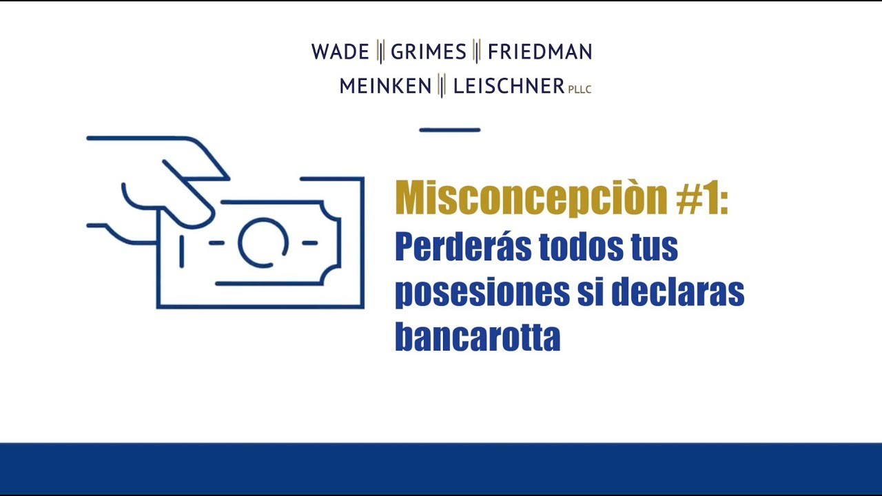 Las 5 Misconcepciònes Comunes Sobre la Bancarrota