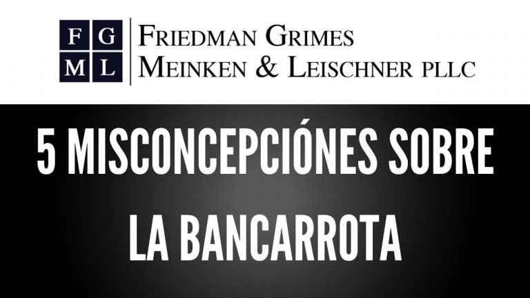 5 Misconcepciónes Sobre la Bancarrota